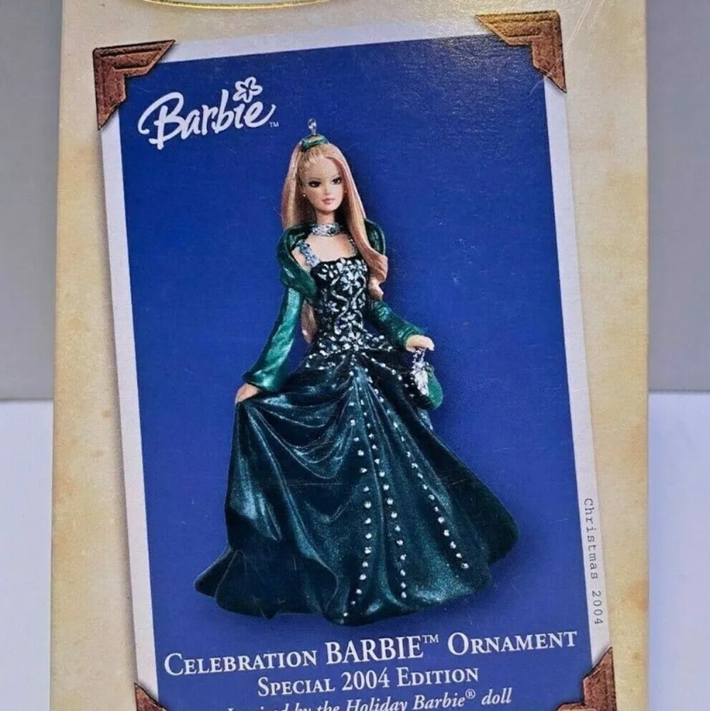 HALLMARK Keepsake 2004 Celebration Holiday BARBIE Christmas Ornament